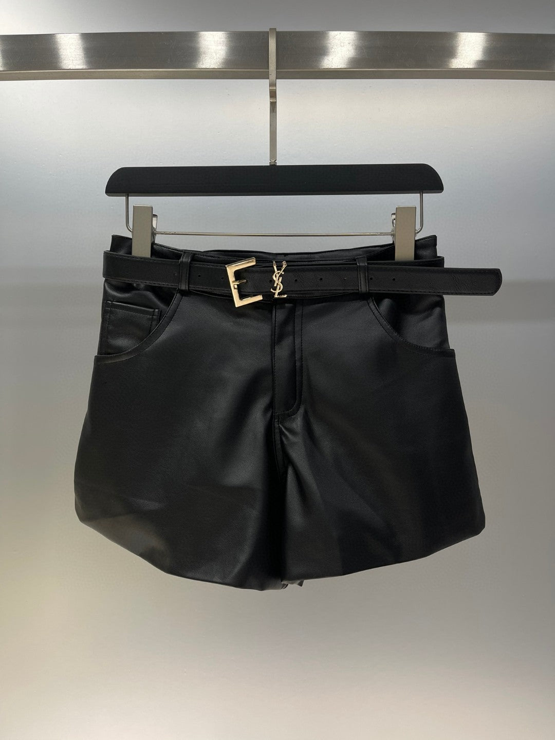 Black leather woman’s shirt
