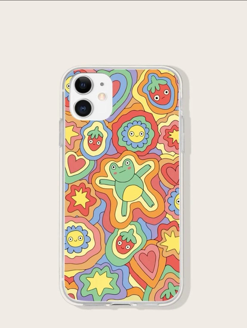 Cartoon frog phone case