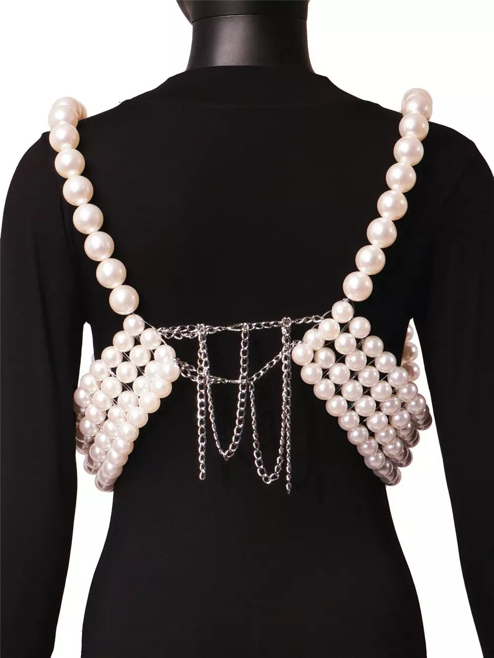 Pearls crop top “One Size”