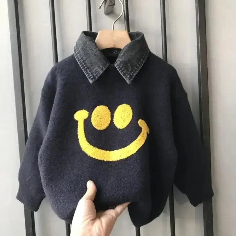 Boys happy face sweater