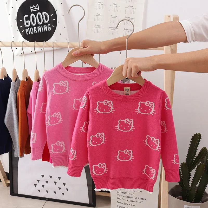 Girls hello sweater