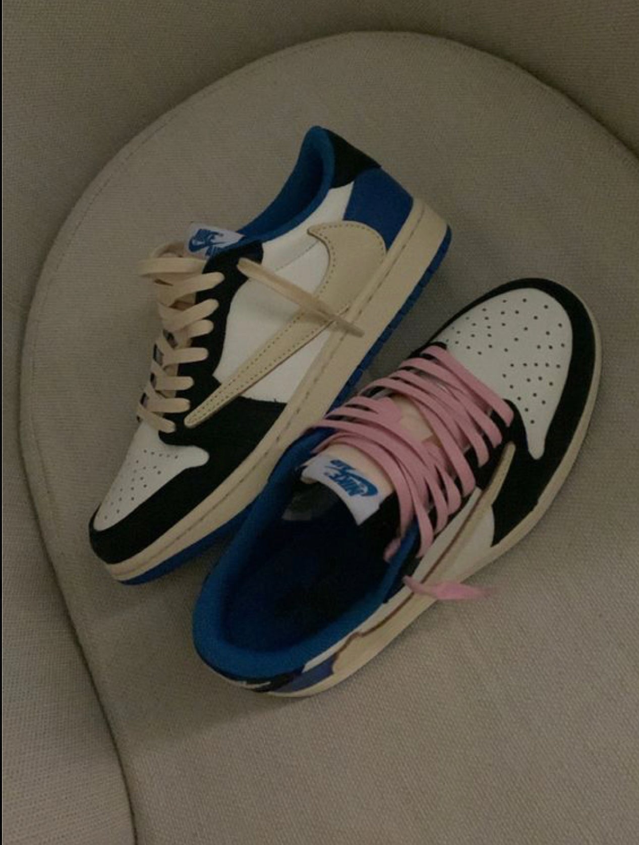 Customized Blue TS shoes
