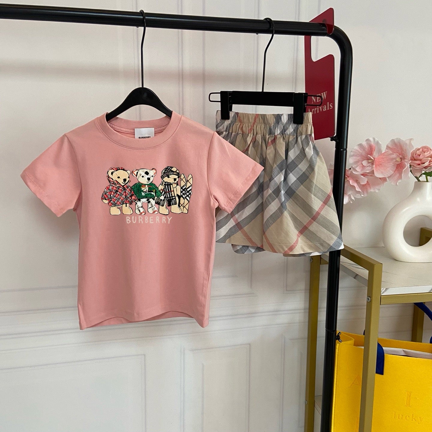 Plaid Girls skirt set