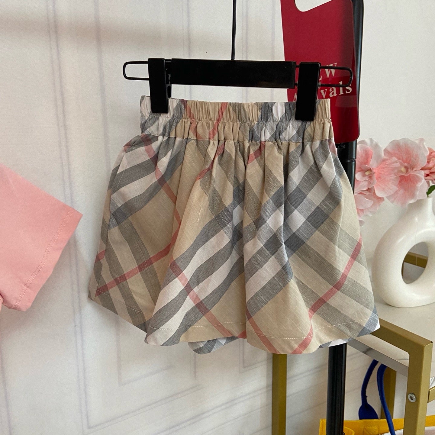 Plaid Girls skirt set