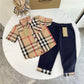 Boys plaid pant set