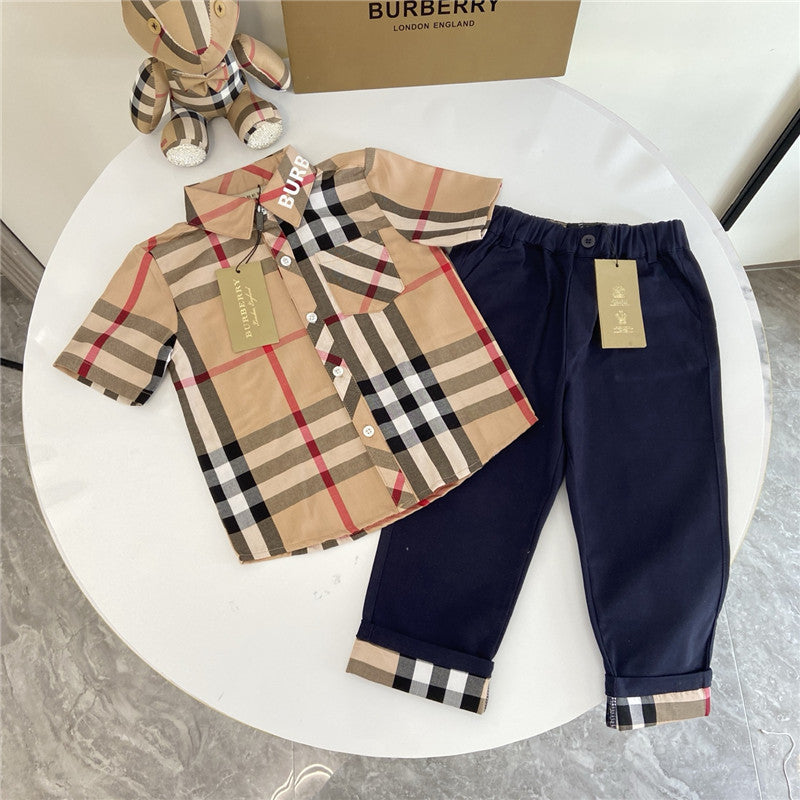 Boys plaid pant set