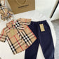 Boys plaid pant set