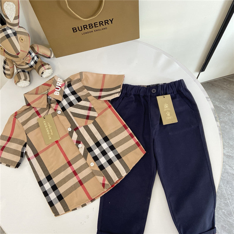 Boys plaid pant set