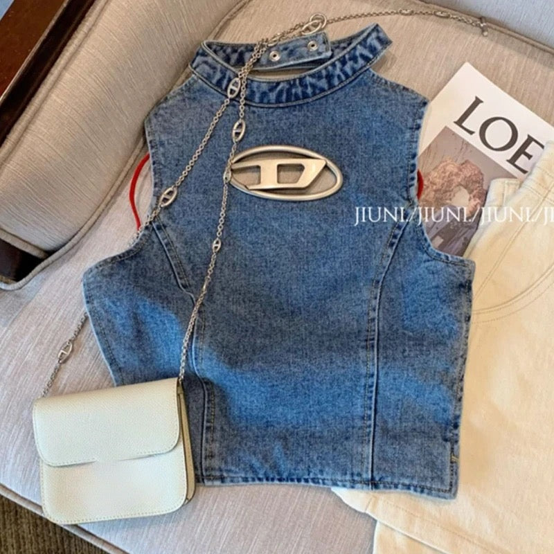 Adult Denim crop top