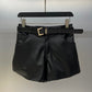 Black leather woman’s shirt