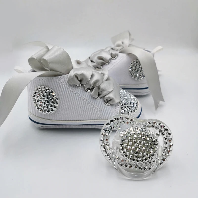 Baby bling boots & pacifier