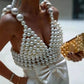 Pearls crop top “One Size”