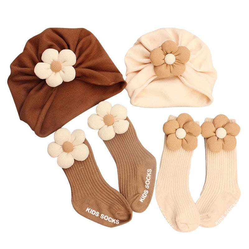 Baby turban & socks set