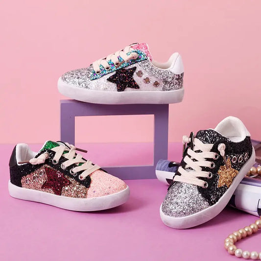 Sequin girls shoes