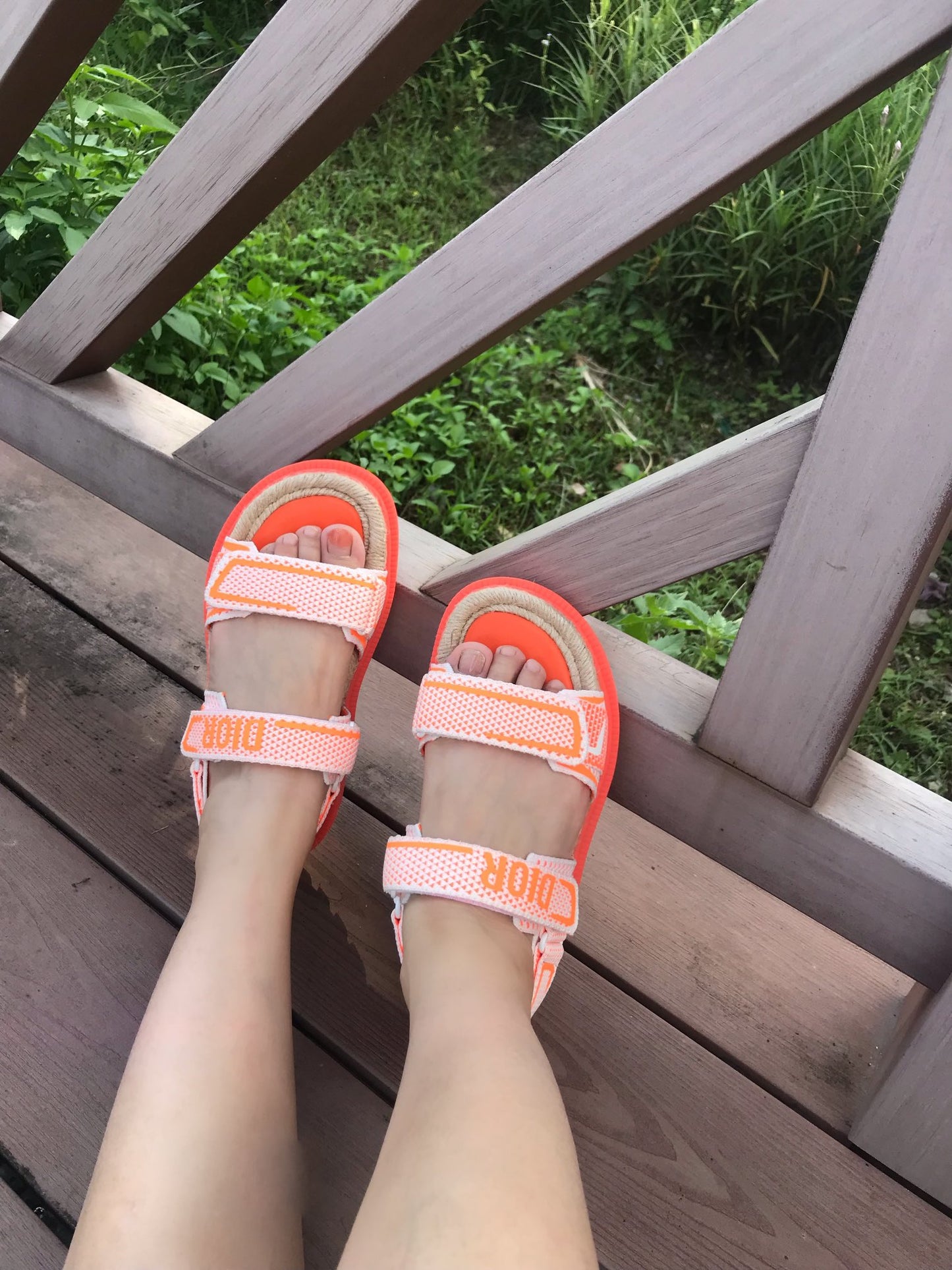 Neon sandals
