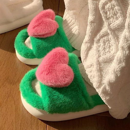 Heart slippers