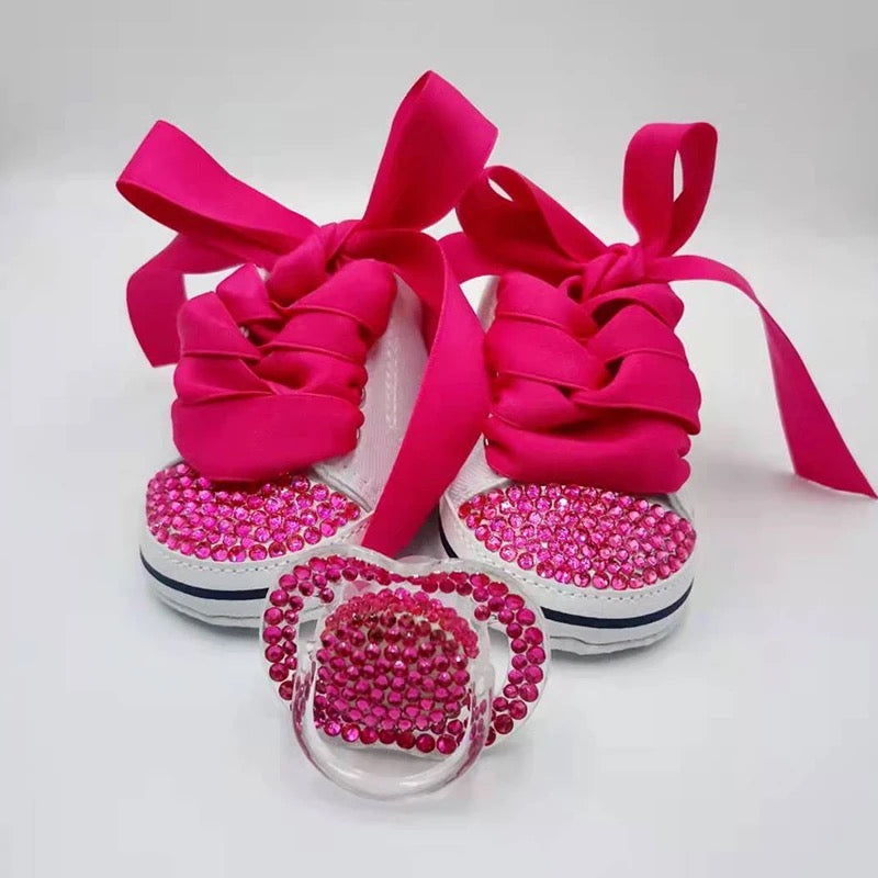 Baby bling boots & pacifier