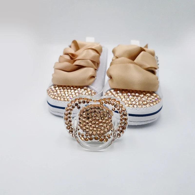 Baby bling boots & pacifier