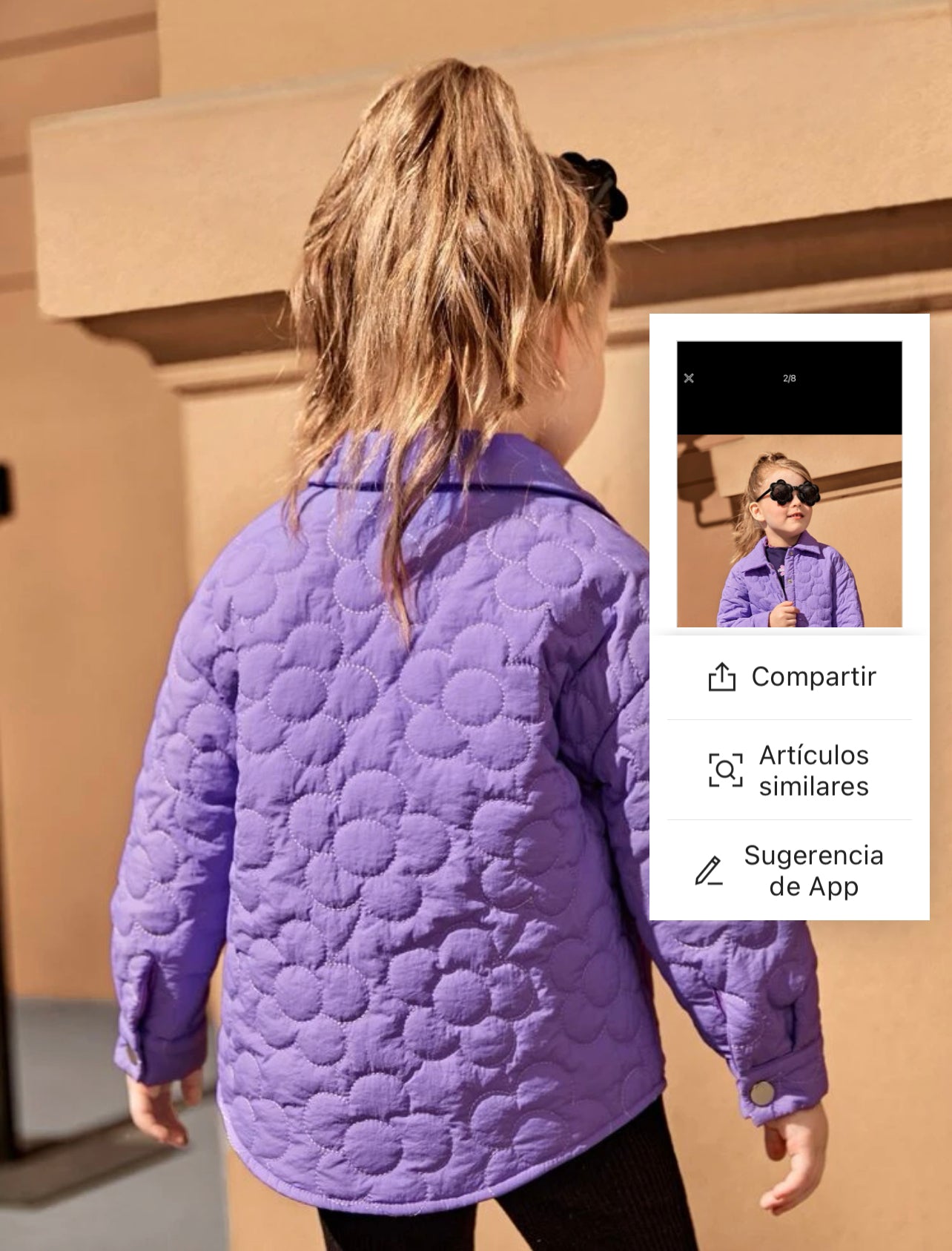 Purple girls coat