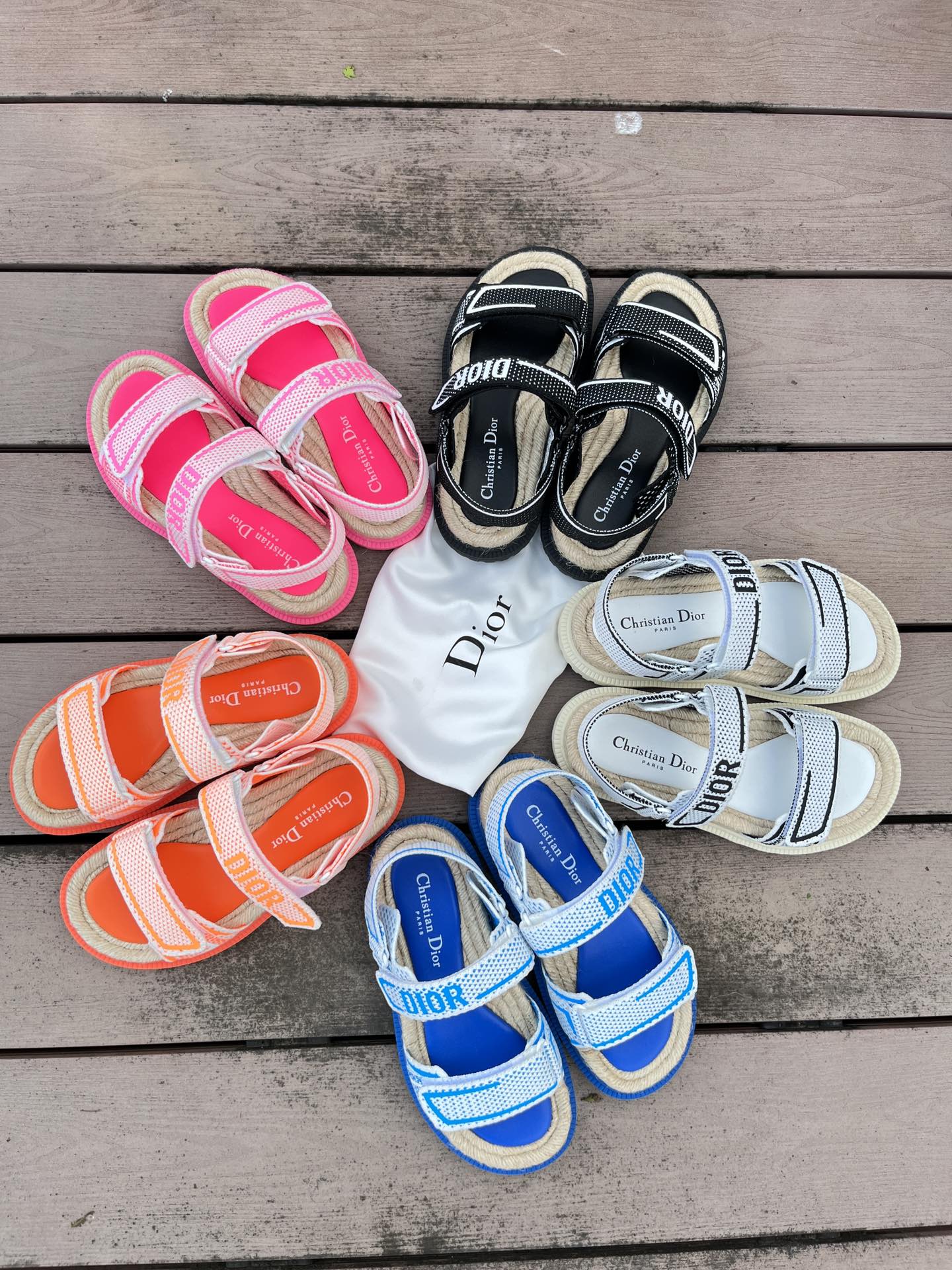 Neon sandals