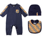 Baby plaid romper set
