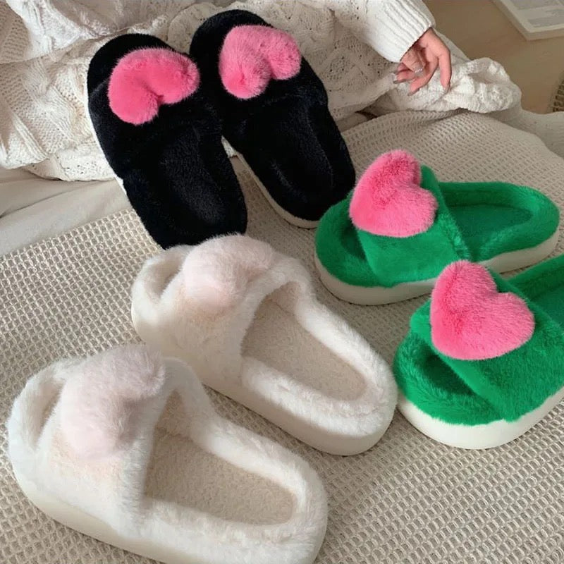 Heart slippers