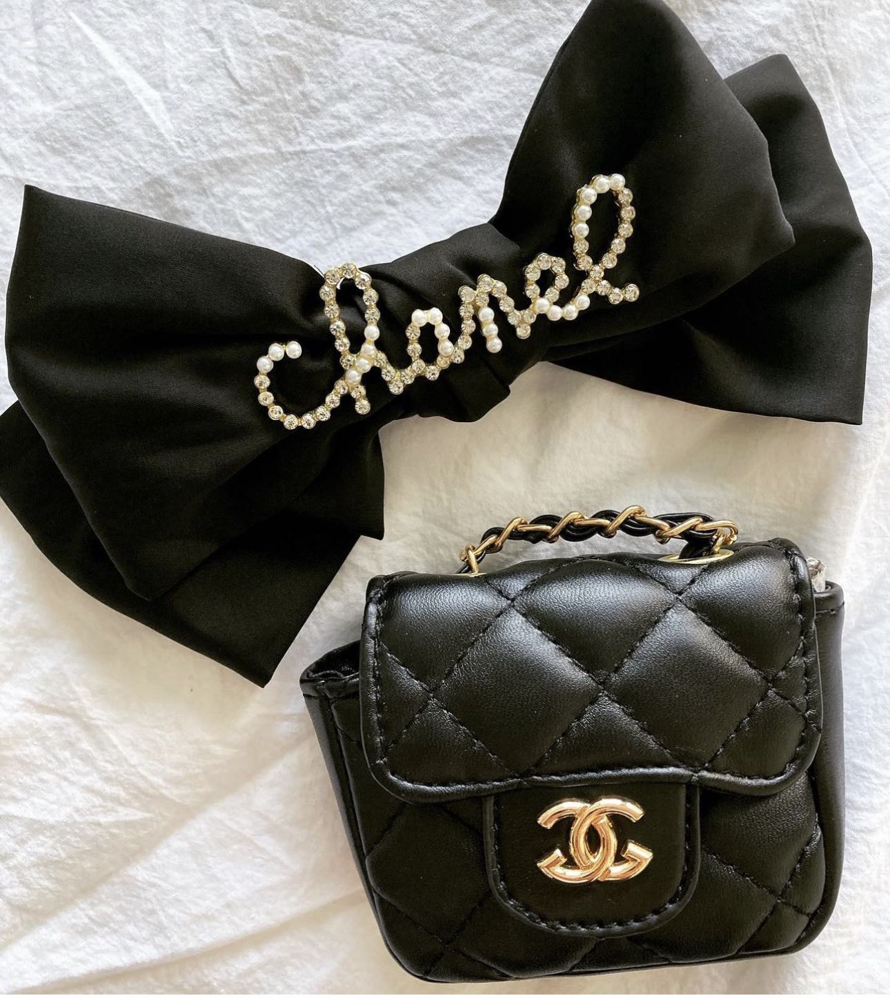 Girls bow & bag set