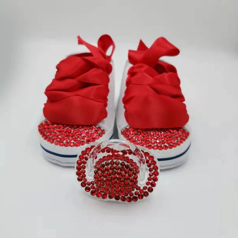 Baby bling boots & pacifier