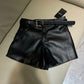 Black leather woman’s shirt