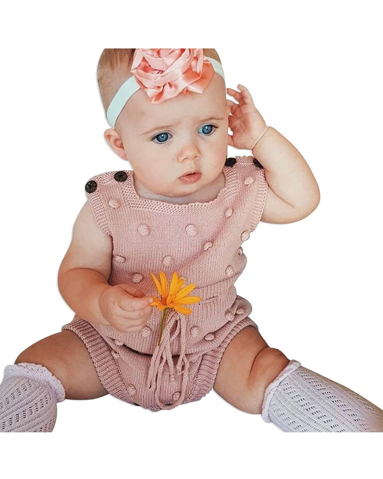 Baby crochet romper