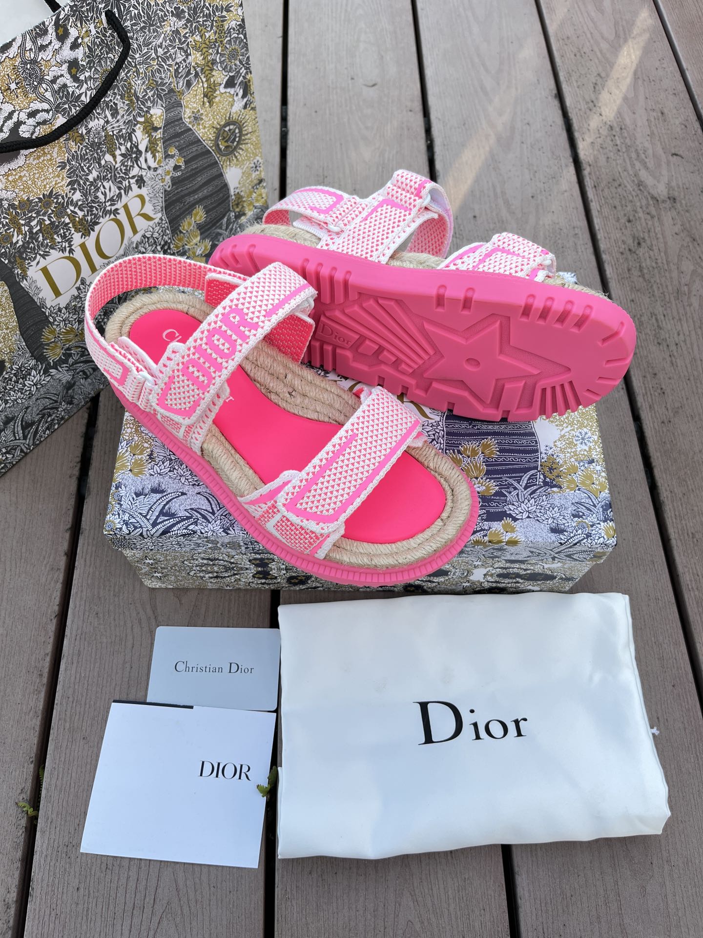 Neon sandals