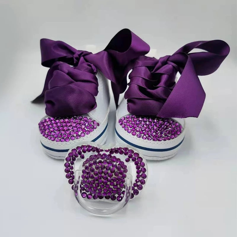 Baby bling boots & pacifier