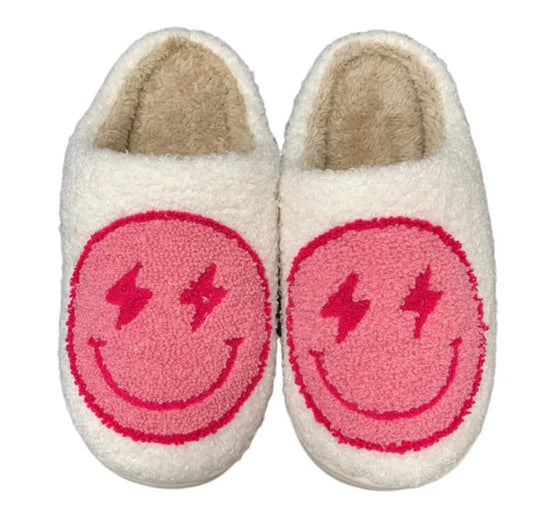 Lighting smiley slippers