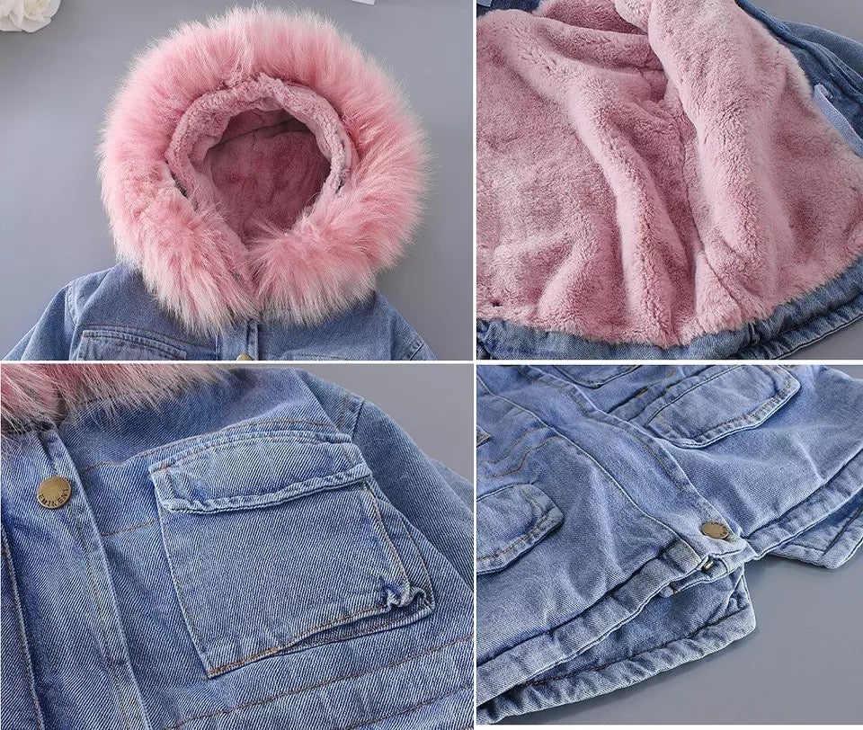 Girls and boys Faux fur jacket