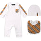 Baby plaid romper set